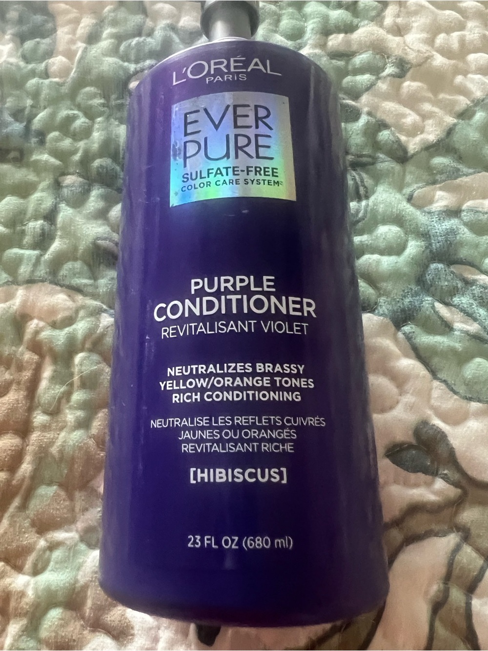 L’Oreal EverPure Sulfate-Free Purple Conditioner 23oz Approx. ~75% Full Hibiscus